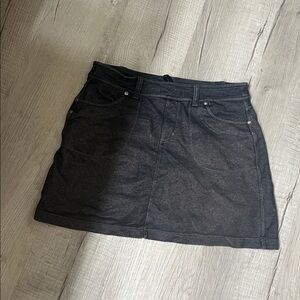 Dark Gray Denim look skort